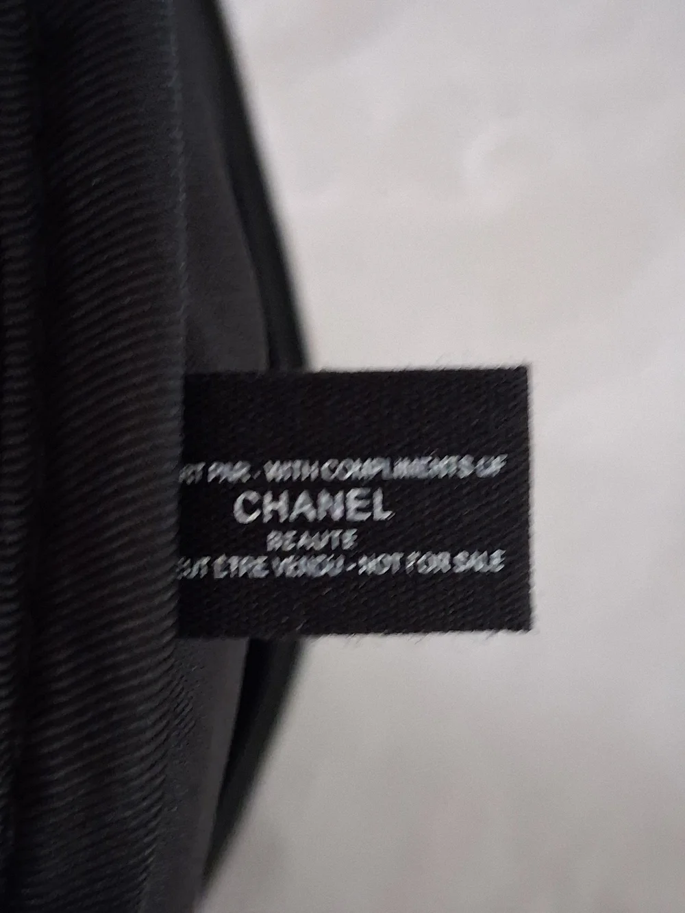 Chanel GWP Quilted Black Pouch LAPTOP CASE with CC Logo.